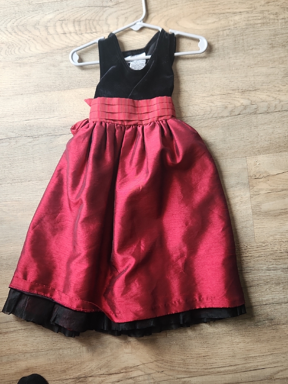 Girls Red and Black Holiday Dress